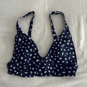 Aerie blue spotted bikini top